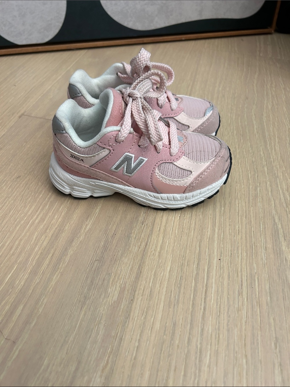 New Balance Kids Pink Lace-Up Athletic Sneaker toddler size 7